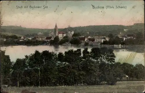 Ak Buckow in der Märkischen Schweiz, Stadt mit Buckower See