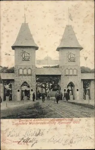 Ak Hannover in Niedersachsen, Deutsche Landwirtschaftsgesellschaft, Wanderausstellung 1903
