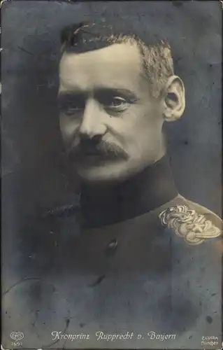 Ak Kronprinz Rupprecht von Bayern, Portrait in Uniform