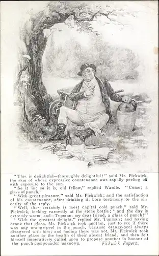 Ak Mann unter einem Baum, This is delighted thoroughly delightfull, Mr. Pickwick