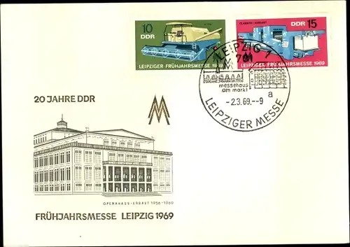 Ak Leipzig in Sachsen, 20 Jahre DDR, Frühjahrsmesse Leipzig 1969