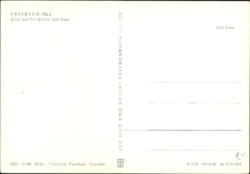 Ak Freiberg in Sachsen, Blick auf Petrikirche und Dom