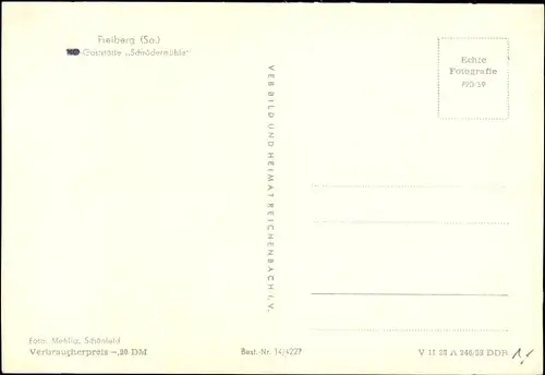 Ak Freiberg in Sachsen, Gaststätte Schrödermühle