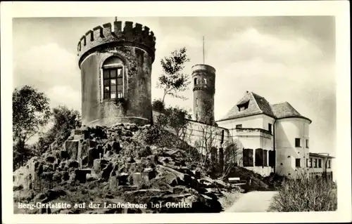 Ak Görlitz in der Lausitz, Landeskrone, Berggaststätte
