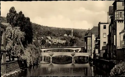 Ak Aue im Erzgebirge Sachsen, Muldenbrücken