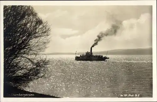 Ak Dampfer auf dem Starnberger See