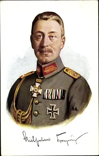 Künstler Ak Kronprinz Wilhelm von Preußen, Portrait