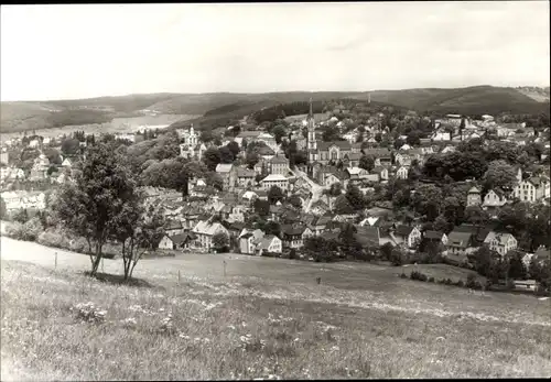 Ak Eibenstock im Erzgebirge Sachsen, Ortsansicht mit Kirche