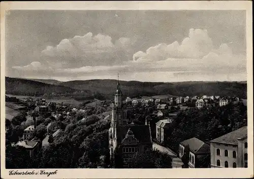 Ak Eibenstock im Erzgebirge Sachsen, Ortsansicht mit Kirche