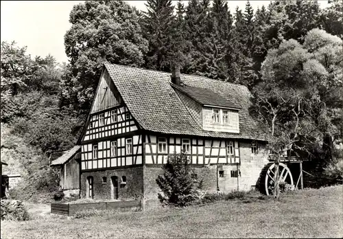 Ak Biberau Schleusegrund in Thüringen, Rote Mühle im Bibergrund