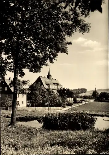 Ak Hormersdorf Zwönitz im Erzgebirge Sachsen, Blick zur Schule