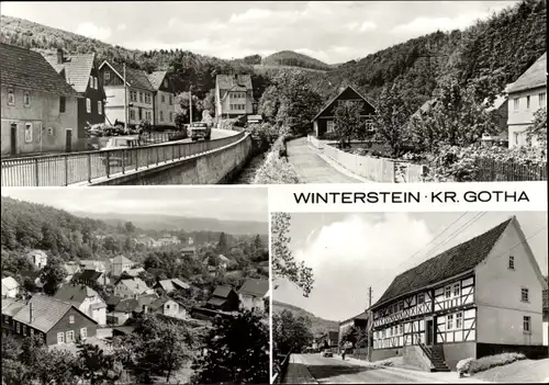 Ak Winterstein Waltershausen in Thüringen, Ortsansicht, Fachwerkhaus