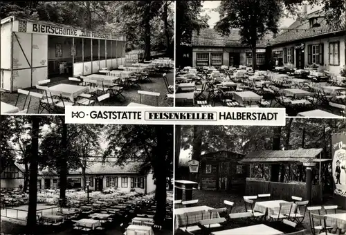 Ak Halberstadt in Sachsen Anhalt, HO Gaststätte Felsenkeller