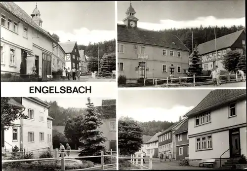 Ak Engelsbach Leinatal Thüringen, Dorfstraße, Rat der Gemeinde, Kapelle, FDGB Heim E. H. Franziska