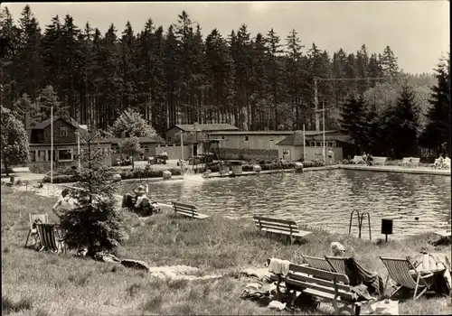 Ak Finsterbergen Friedrichroda im Thüringer Wald, Freibad