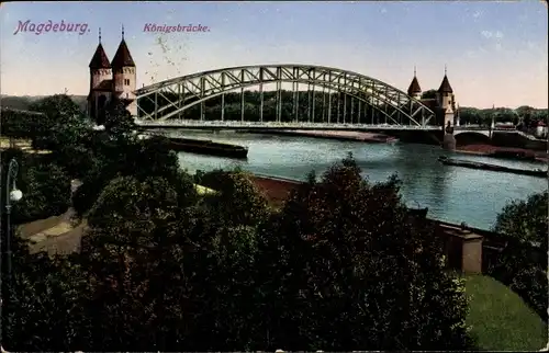 Ak Magdeburg an der Elbe, Königsbrücke