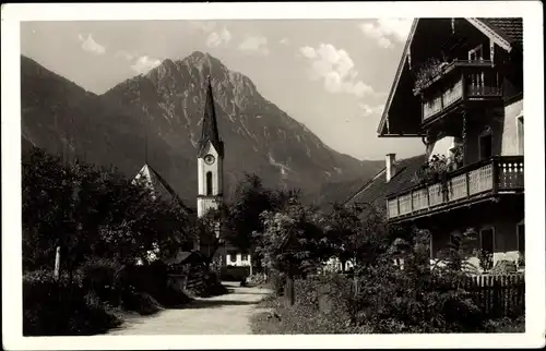 Ak Piding im Berchtesgadener Land Oberbayern, Kirche, Blick auf Hochstaufen
