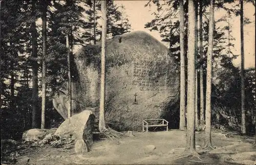Ak Wunsiedel im Fichtelgebirge Oberfranken, Luisenburg, Der Bundesstein