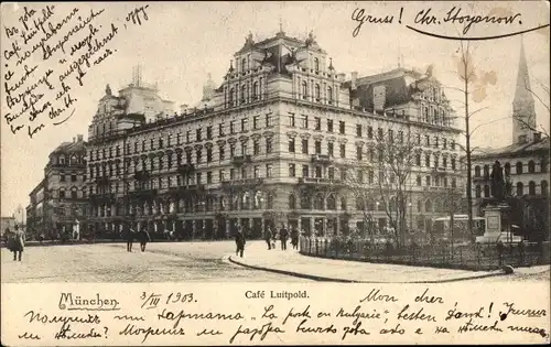 Ak München, Cafe Luitpold, Denkmal