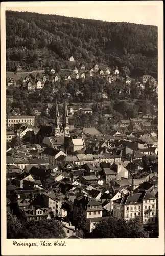 Ak Meiningen in Thüringen, Gesamtansicht aus der Vogelschau