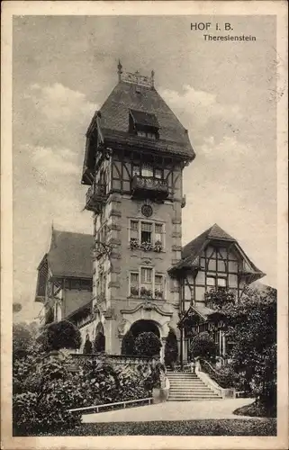 Ak Hof an der Saale Oberfranken Bayern, Haus Theresienstein