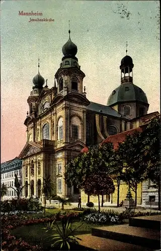 Ak Mannheim in Baden, Jesuitenkirche