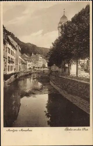 Ak Monschau Montjoie Eifel, Partie an der Rur