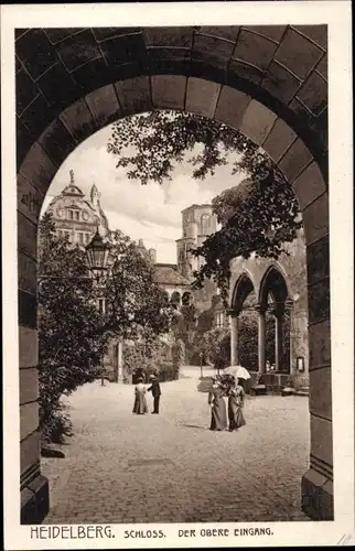 Ak Heidelberg am Neckar, Schloss, Der obere Eingang