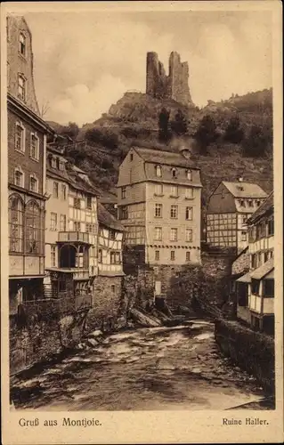 Ak Monschau Montjoie in der Eifel, Ruine Haller, Rur