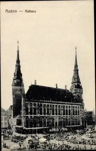 Ak Aachen in Nordrhein Westfalen, Rathaus