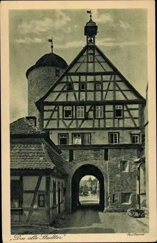 Ak Langenburg in Württemberg, Das alte Stadttor