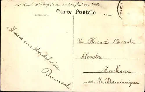 Ak Duinbergen Knokke Heist Westflandern, L'Église et les cottages