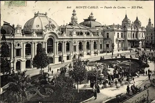 Ak Monte Carlo Monaco, Facade du Casino, Kasino