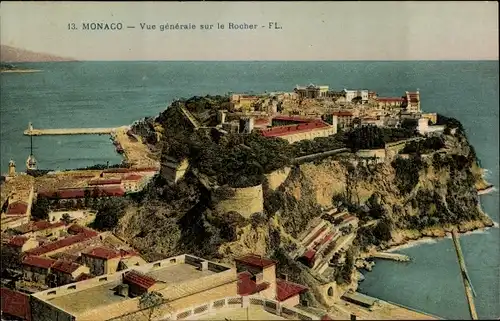 Ak Monaco, Vue generale sur le Rocher