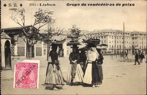 Ak Lisboa Lissabon Portugal, Grupo de vendedeiras de peixe