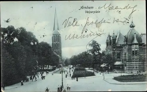 Ak Arnhem Gelderland Niederlande, Velperplein