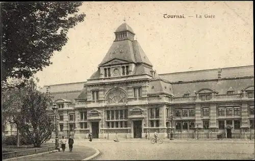 Ak Tournai Wallonien Hennegau, La Gare