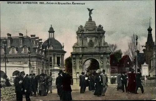 Ak Bruxelles Brüssel, Exposition 1910, Entree de Bruxelles Kermesse