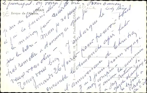 Ak Oran Algerien, Banque de l'Algerie