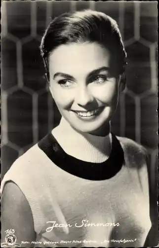 Ak Schauspielerin Jean Simmons, Portrait