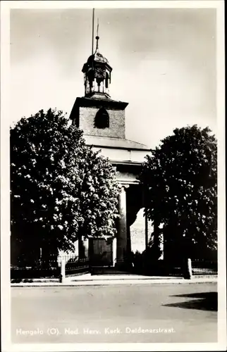 Ak Hengelo Overijssel Niederlande, Ned. Herv. Kerk, Deldenerstraat