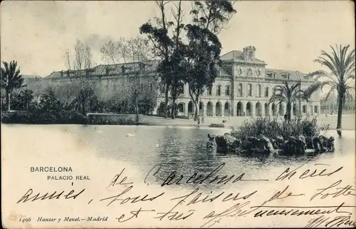 Ak Barcelona Katalonien Spanien, Palacio Real