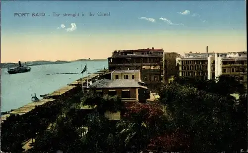 Ak Port Said Ägypten, The strength in the Canal
