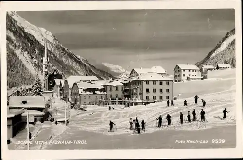 Ak Paznaun Ischgl Tirol Österreich, Panorama, Schnee, Skifahrer