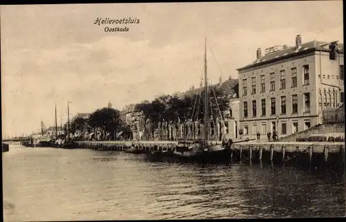 Ak Hellevoetsluis Südholland, Oostkade