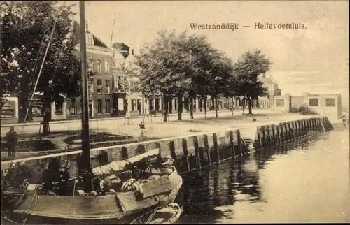 Ak Hellevoetsluis Südholland, Westzanddijk