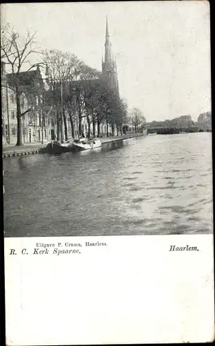 Ak Haarlem Nordholland Niederlande, R. C. Kerk Spaarne