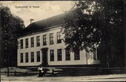 Ak Assen Drenthe Niederlande, Gymnasium