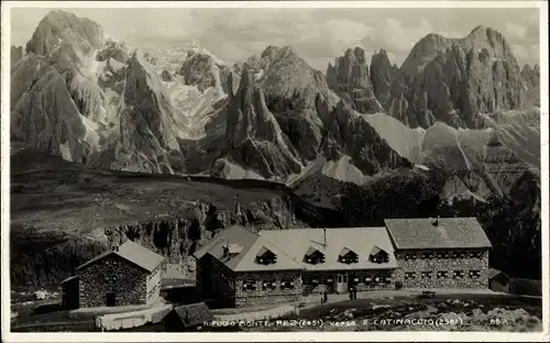 Ak Catinaccio Rosengarten Trentino Alto Adige Südtirol, Rifugio Monte Pez