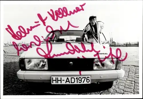 Foto Ak Schauspieler und Stuntman Arnim Dahl, Autokennzeichen HH AD1976